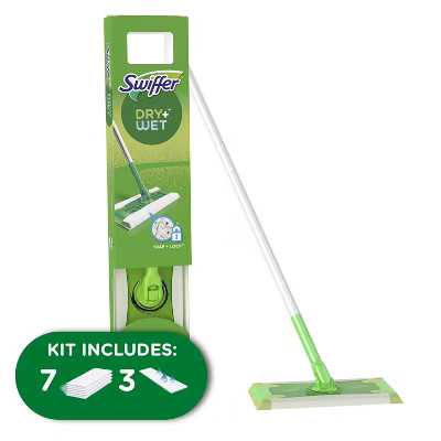 Swiffer Sweeper 2-in-1, Dry and Wet Multi Surface Floor Cleaner, Sweeping and Mopping Starter Kit... | Target