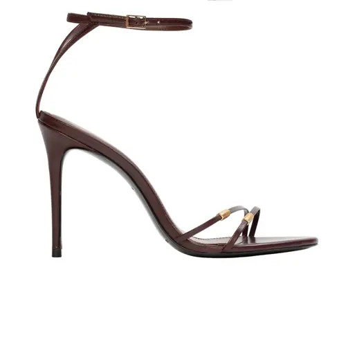 BLACK SUEDE STUDIO Britanny Strappy Sandal in Bordeaux Leather at Nordstrom, Size 37 Eu | Nordstrom