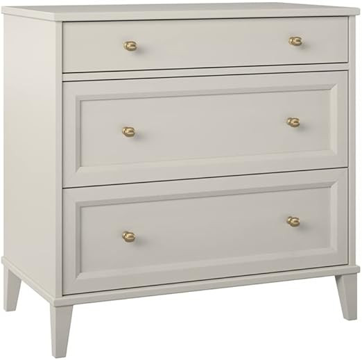 Monticello 2 Drawer Dresser w/ Pull-out Desk, Taupe | Amazon (US)