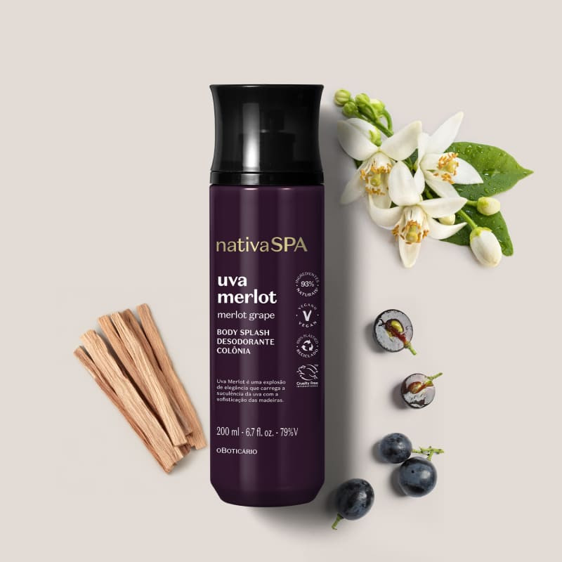 Body Splash Desodorante Colônia Nativa Spa Uva Merlot 200ml | O Boticário | oBoticario (BR)