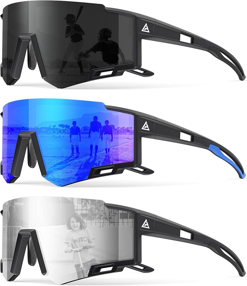Kids Sunglasses Youth Baseball Sunglasses for Boys Girls Age 6-14 Sports UV400 Protection SunGlas... | Amazon (US)