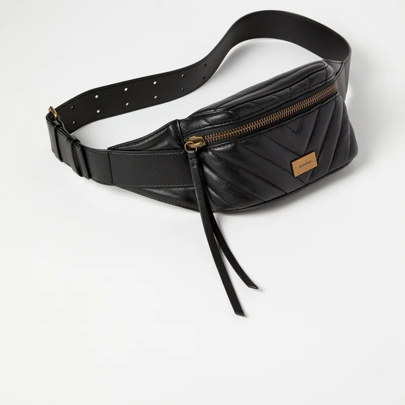 ALLSAINTS Justine Leather Bumbag - Black - ONE SIZE FITS ALL | Verishop