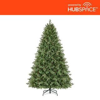 Home Decorators Collection 7.5 ft. Pre-Lit LED Waldorf Fir Artificial Christmas Tree Powered by H... | The Home Depot