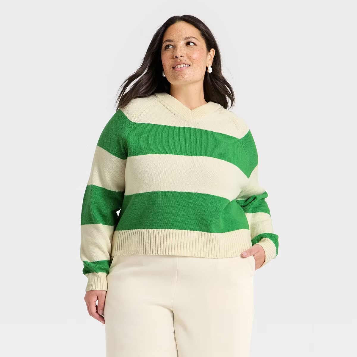 Women's Long Sleeve High V-Neck Pullover Sweater - A New Day™ | Target