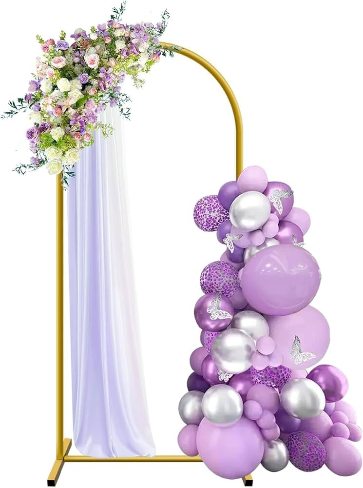 6 ft Arch Backdrop Stand, Wedding Arch Frame, Stable Metal Background Stand with Square Base Grou... | Amazon (US)