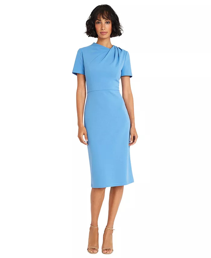 Maggy London Women's Shirred-Shoulder Sheath Dress - Macy's | Macy's