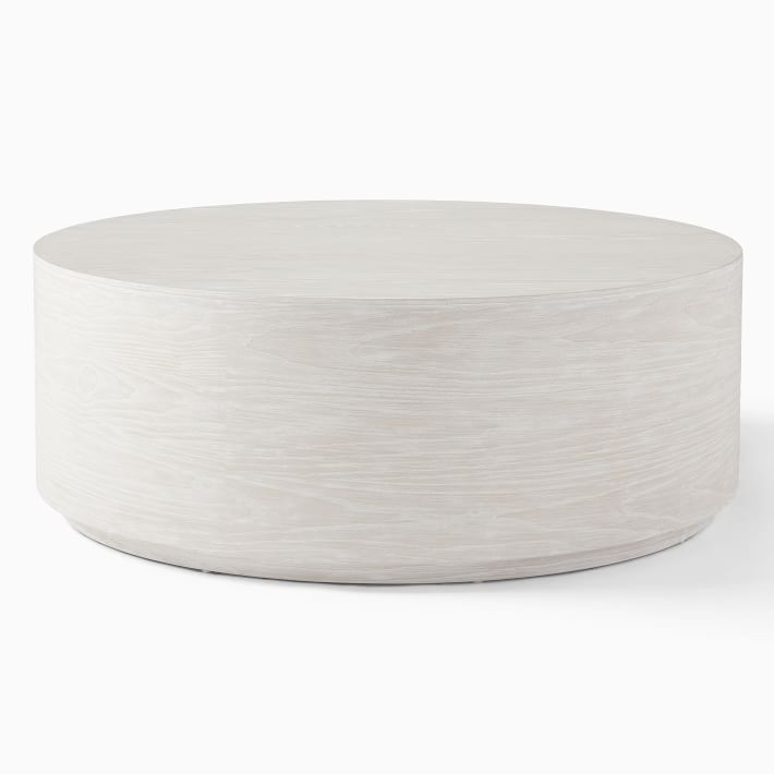 Volume Round Drum Coffee Table (36"–44") - Wood | West Elm (US)