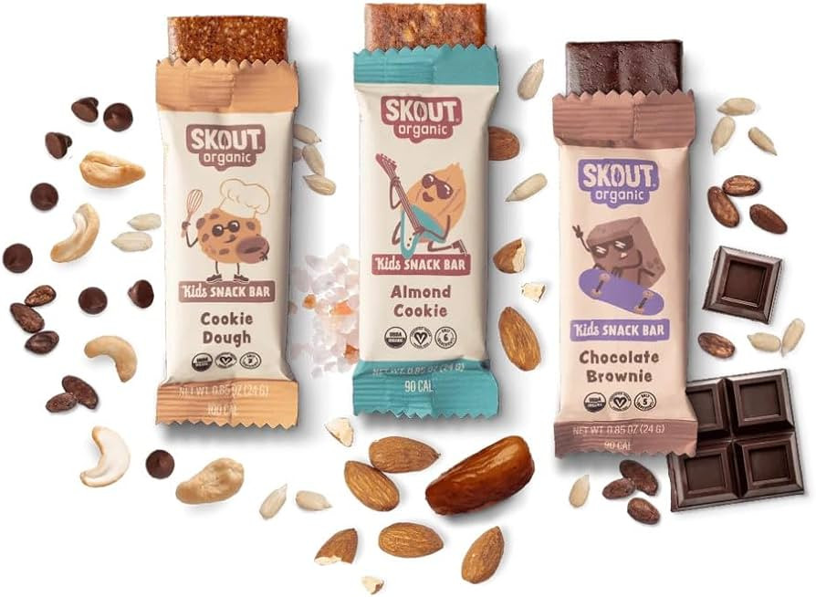 Skout Organic Dessert Inspired Kids Snack Bar Variety Pack (18 Pack) | Organic Kids Snack Bars | ... | Amazon (US)