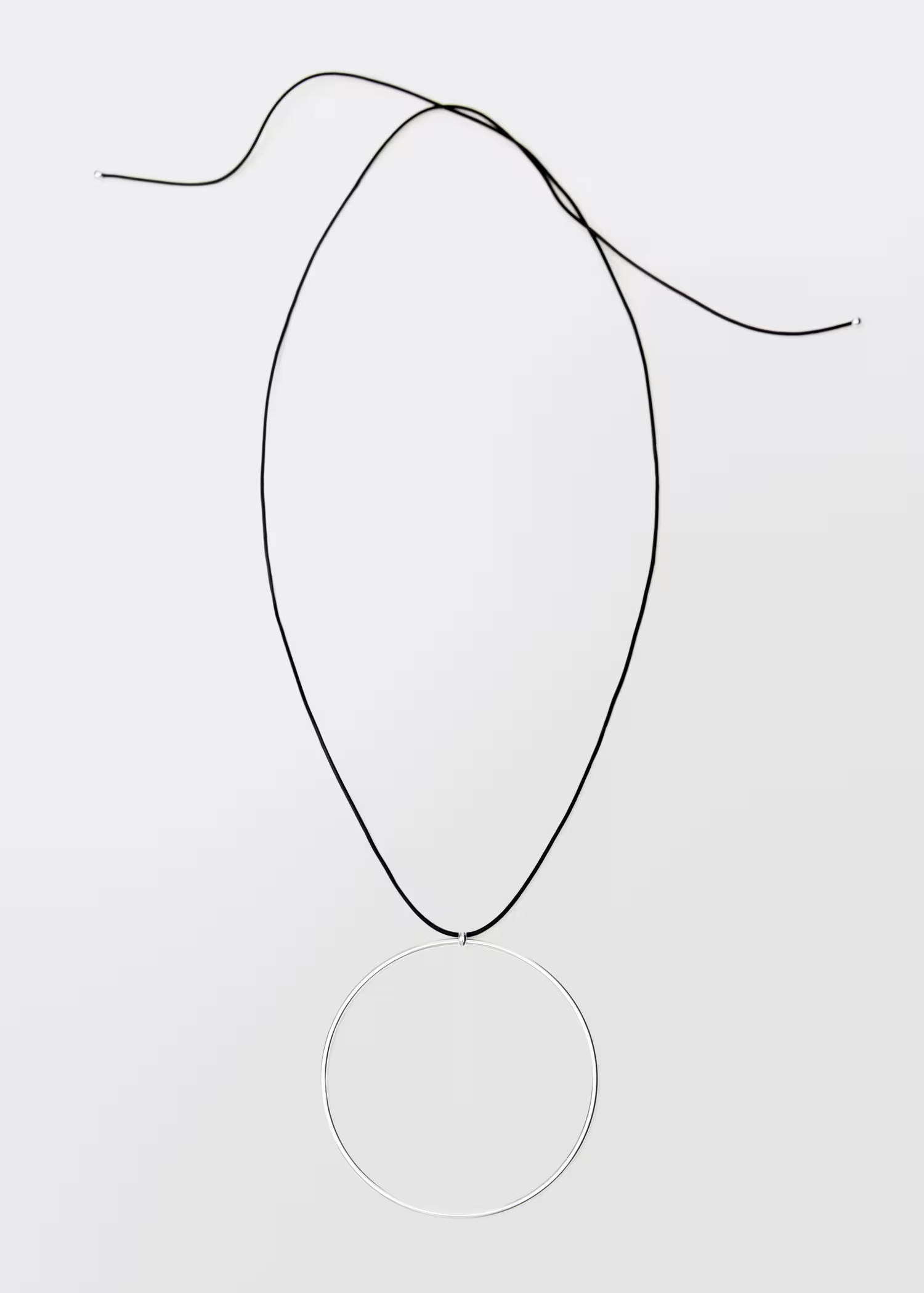 Maxi leather hoop necklace - Women | MANGO United Kingdom | MANGO (UK)