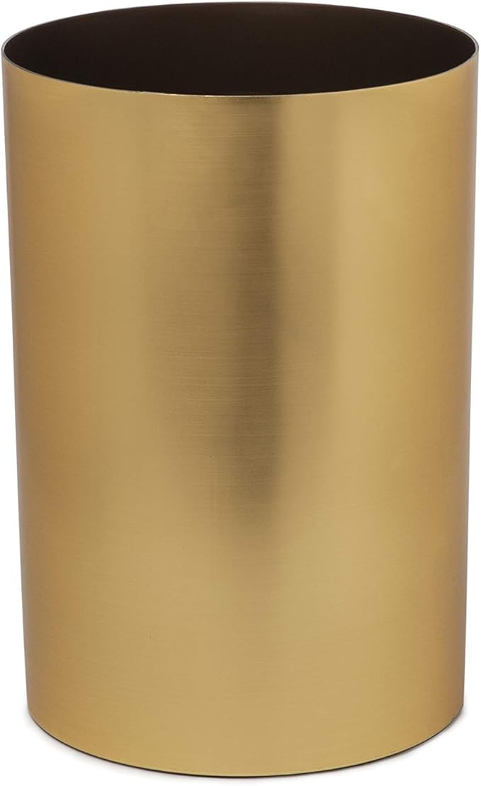 Umbra Metalla 4.5-Gallon Trash Can, Matte, Brass Look | Amazon (US)