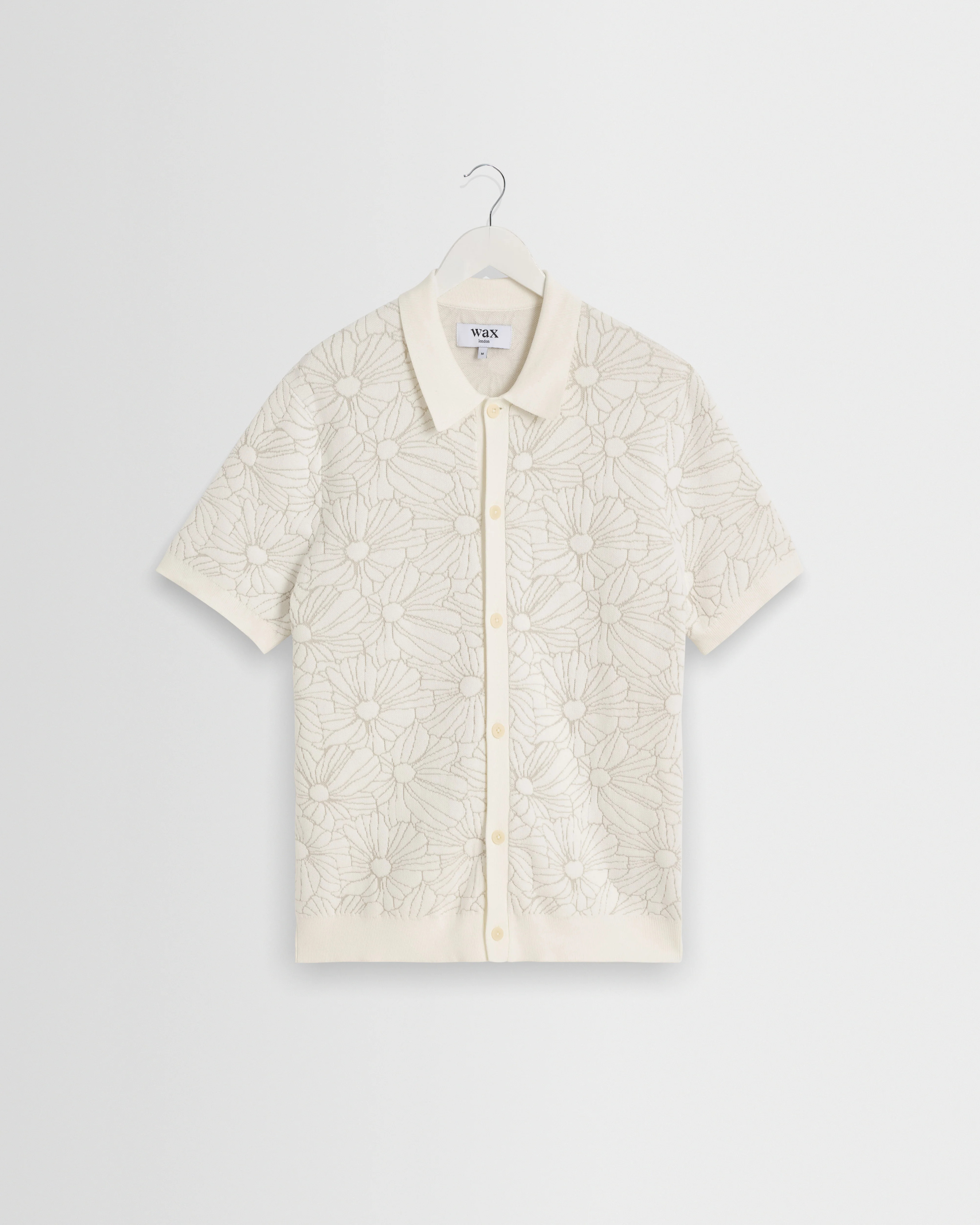 Tellaro - Ecru Flower Jacquard Shirt | Wax London US