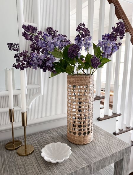 So in love with these faux lilacs for spring! Super realistic-looking. Also linking this vase (large size) and marble dish and mirror!! 

#LTKsalealert #LTKhome #LTKSeasonal