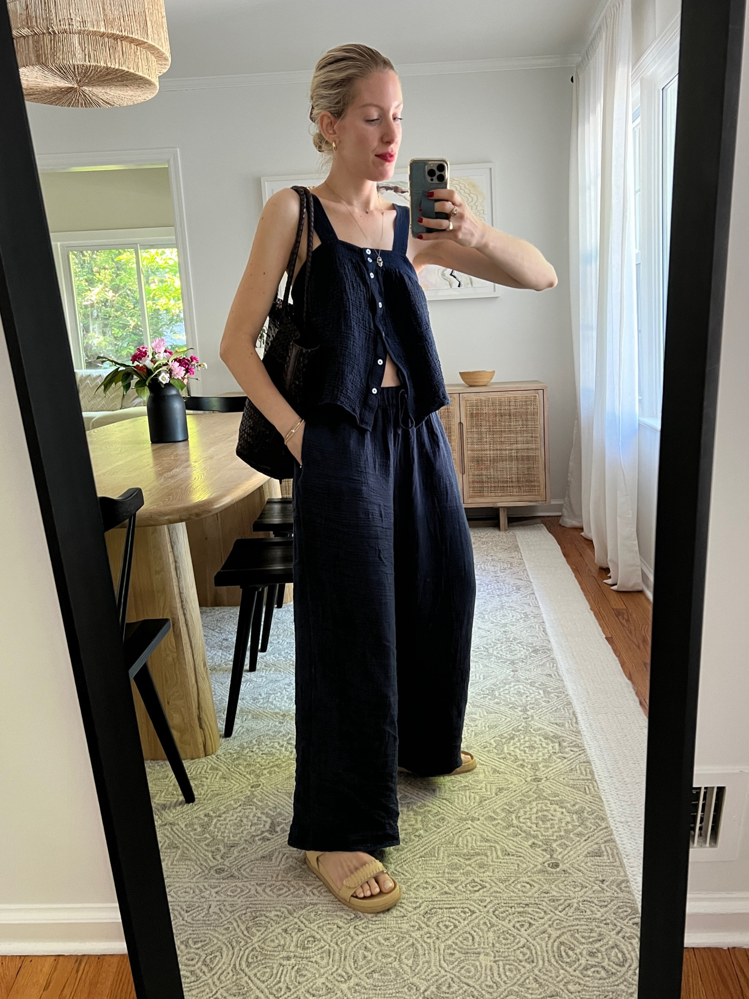 Pajamas or cute outfit? You decide. 😏

Set: Lake

Bag: Madewell

Sandals: Dolce Vita

Earrings: Machete

Lip: Merit



#LTKShoeCrush #LTKItBag #LTKOver40