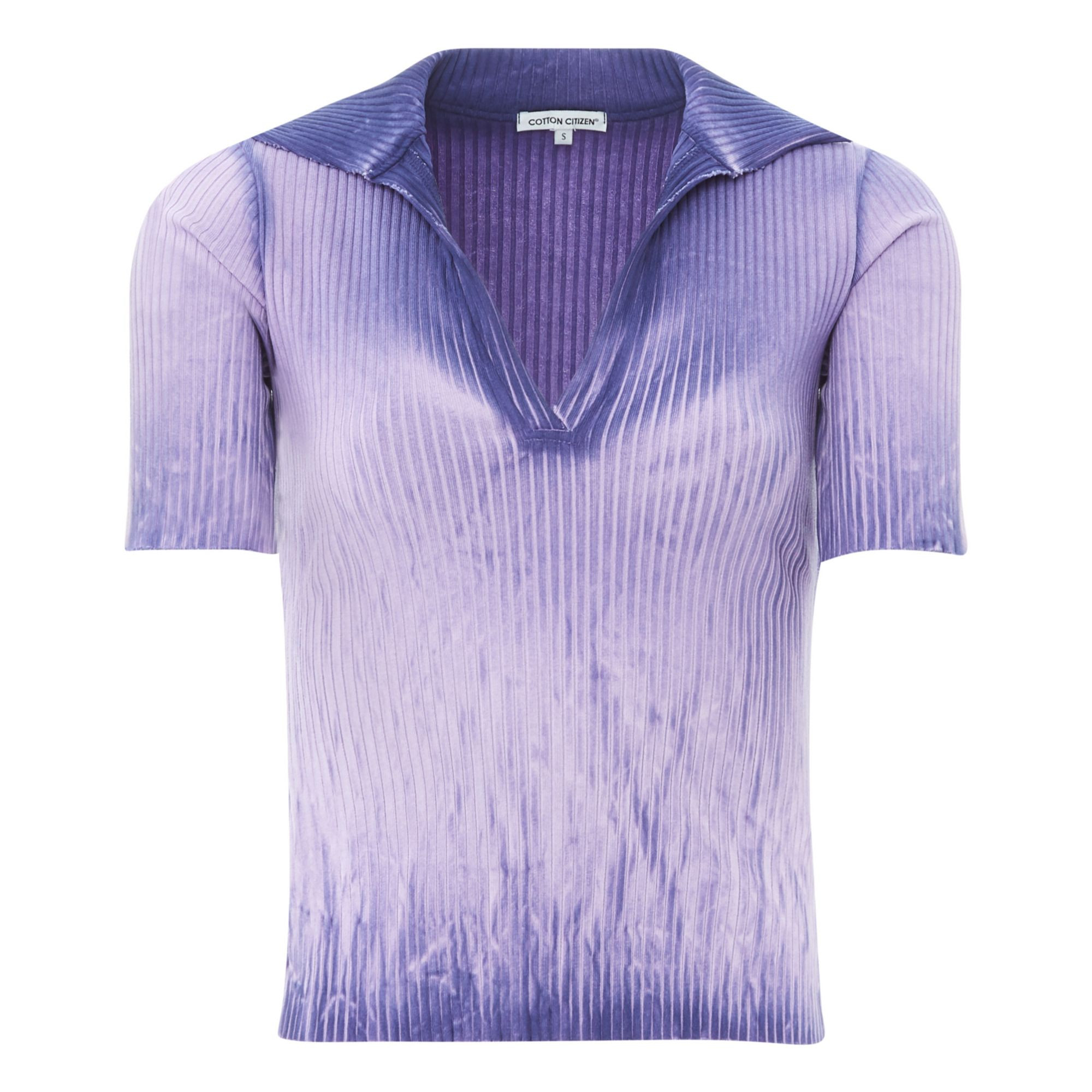 Ibiza Ribbed Polo Top Lilac Cotton Citizen Fashion Adult | Smallable DE