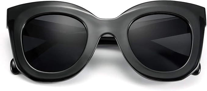 FEISEDY Retro Oversized Square Horn Sunglasses Semi Cat Eye Butterfly Glass Big Thick Bold Frame ... | Amazon (US)