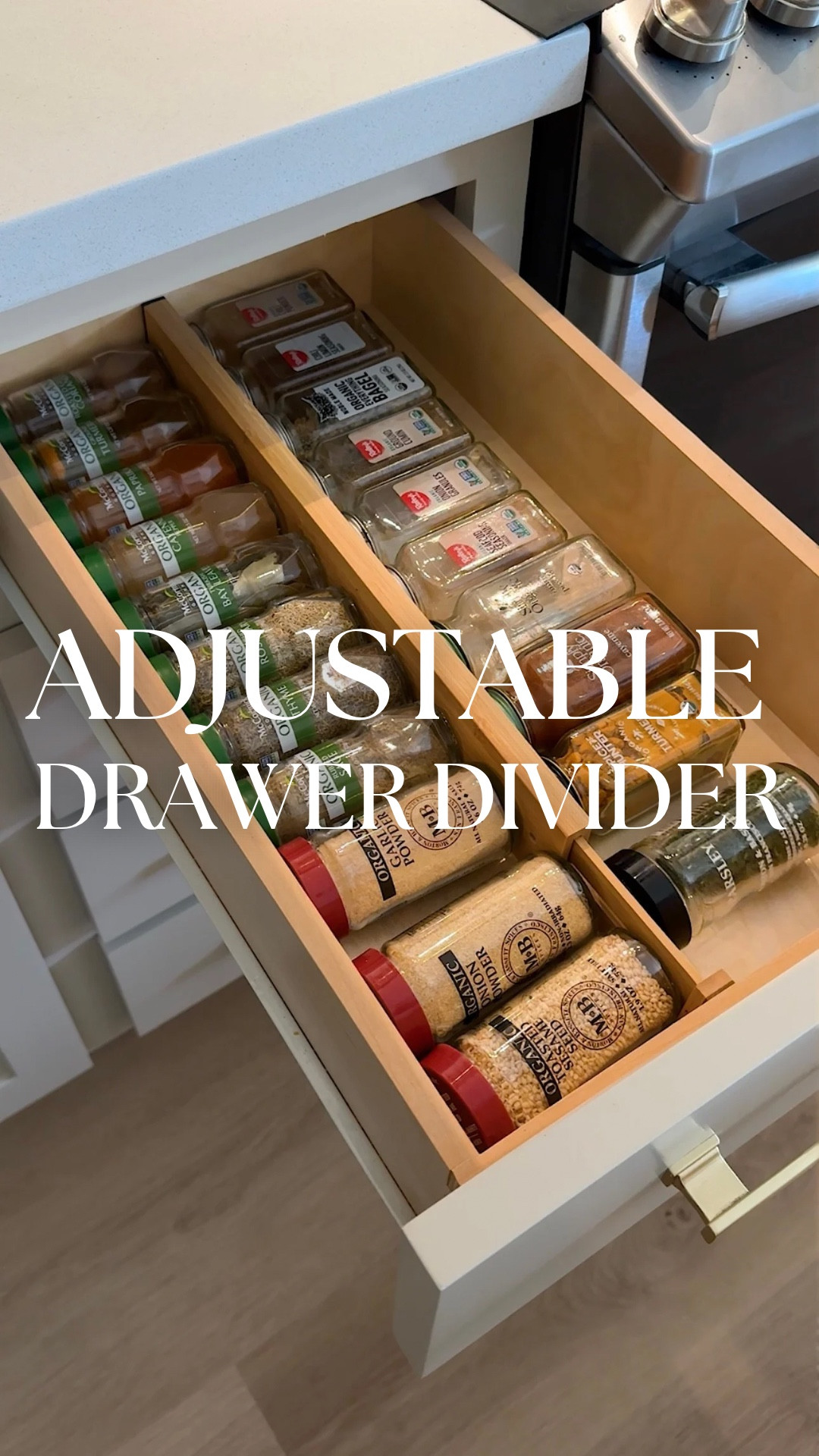 These adjustable dividers  keep your spice drawer neat and organized 🙌🏼 easy to install and fit most drawers!

spice drawer organizer, adjustable dividers, kitchen organizer, amazon home find, tidy kitchen, kitchen must have, home gadgets

#amazonfinds #kitchenorganization #spicedrawer #drawerorganizer #amazonhome #homehacks #amazonmusthaves #homefinds

#LTKGiftGuide #LTKFindsUnder50 #LTKHome