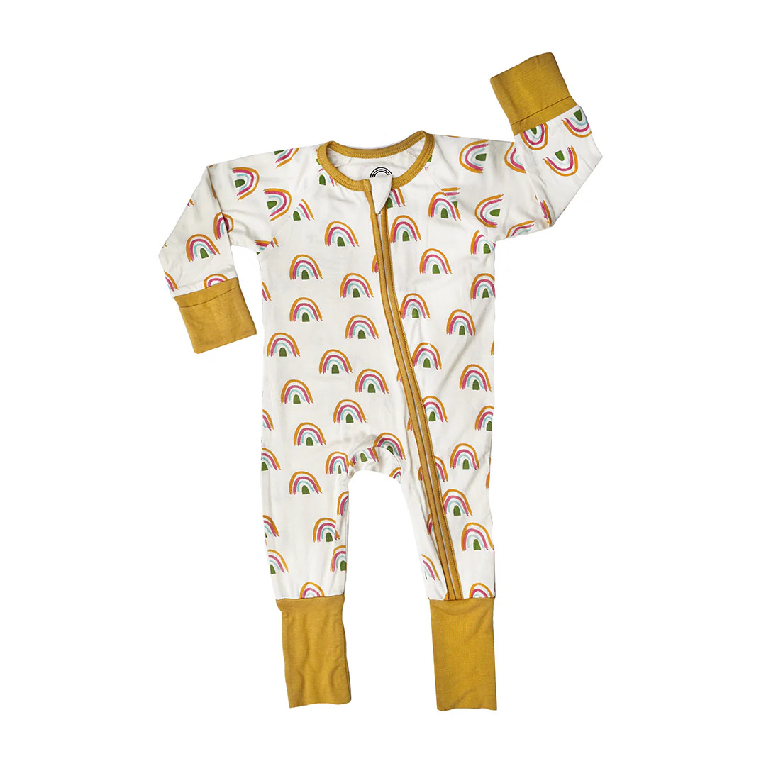 Rainbow Convertible Bamboo Zippy Pajama | Emerson and Friends