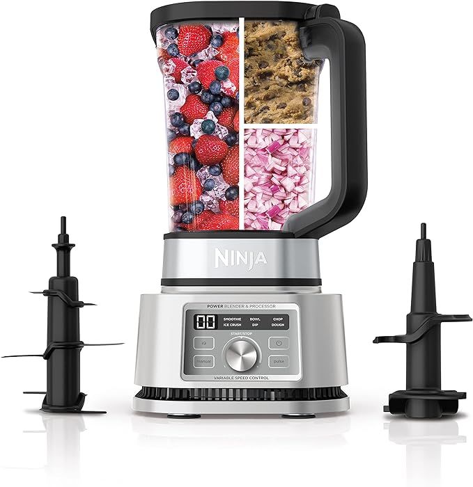 Ninja Foodi SS201 Power Blender & Processor. 3-in-1 Crushing Blender, Dough Mixer, and Food Proce... | Amazon (US)