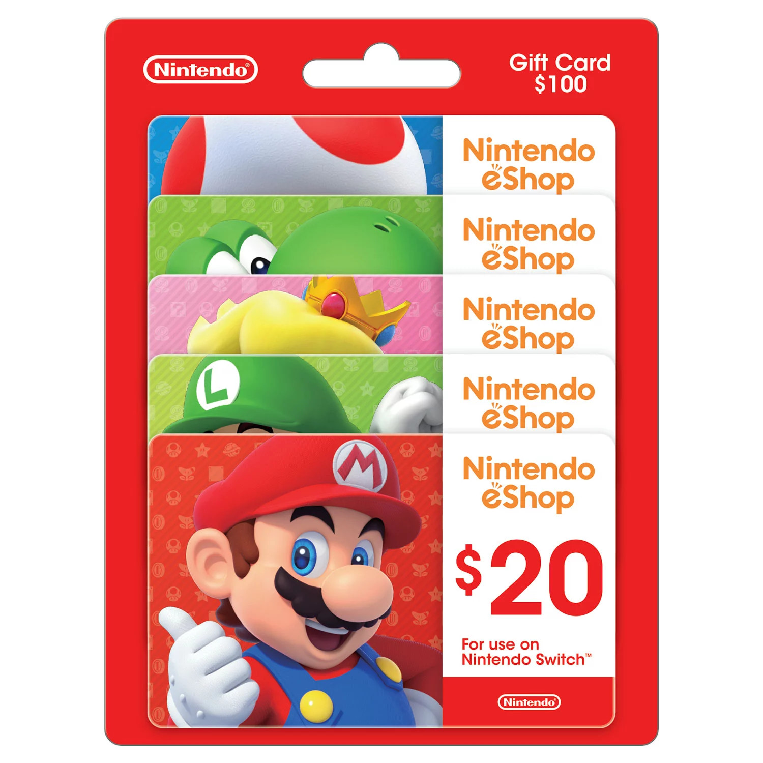 Nintendo $100 Gift Card Multi-Pack, 5 x $20 | Sam's Club