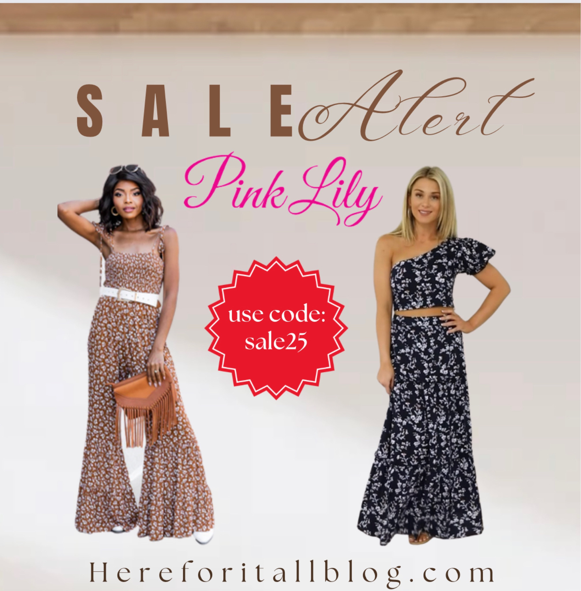 Just ordered both these looks-$30 or under each! The two piece is giving Italian vacation vibes. And the jumpsuit is total Mama Mia! Use code: sale25 at checkout 
#resort #vacationoutfit #competition #pinklily 

#LTKunder50 #LTKFind #LTKSale