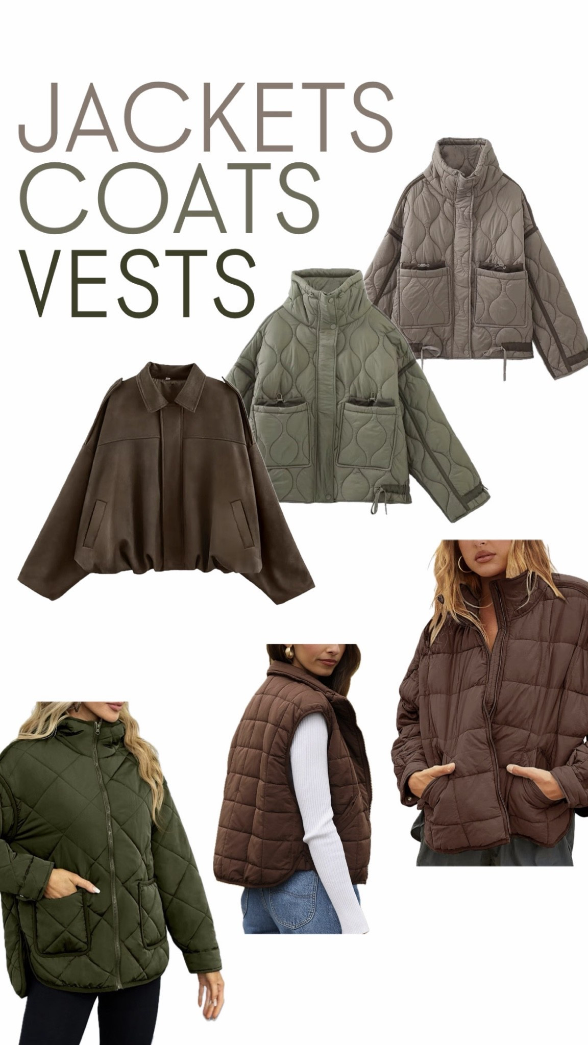 Jackets, Coats, Vests, Sweaters | Fall fashion 🤎

#LTKootd #LTKmomlife #LTKSeasonal
