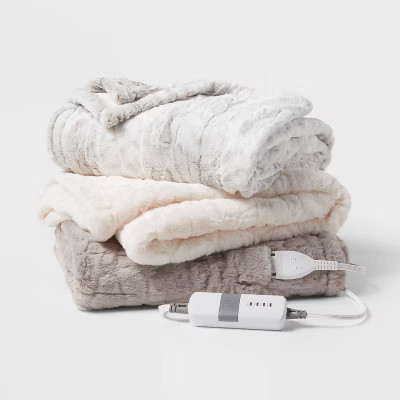 Faux Fur Electric Throw Blanket - Threshold™ | Target