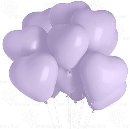 Pastel Baby Lavender 12 Inch Heart Shape Latex Balloons 144pcs Thickened Strong Helium Float Indo... | Amazon (US)