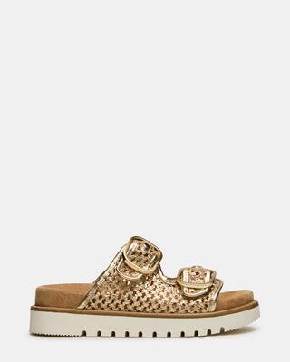 Steve Madden Women's Shellby Platform Sandals - Gold - Size 5 - Synthetic | Steve Madden (US)