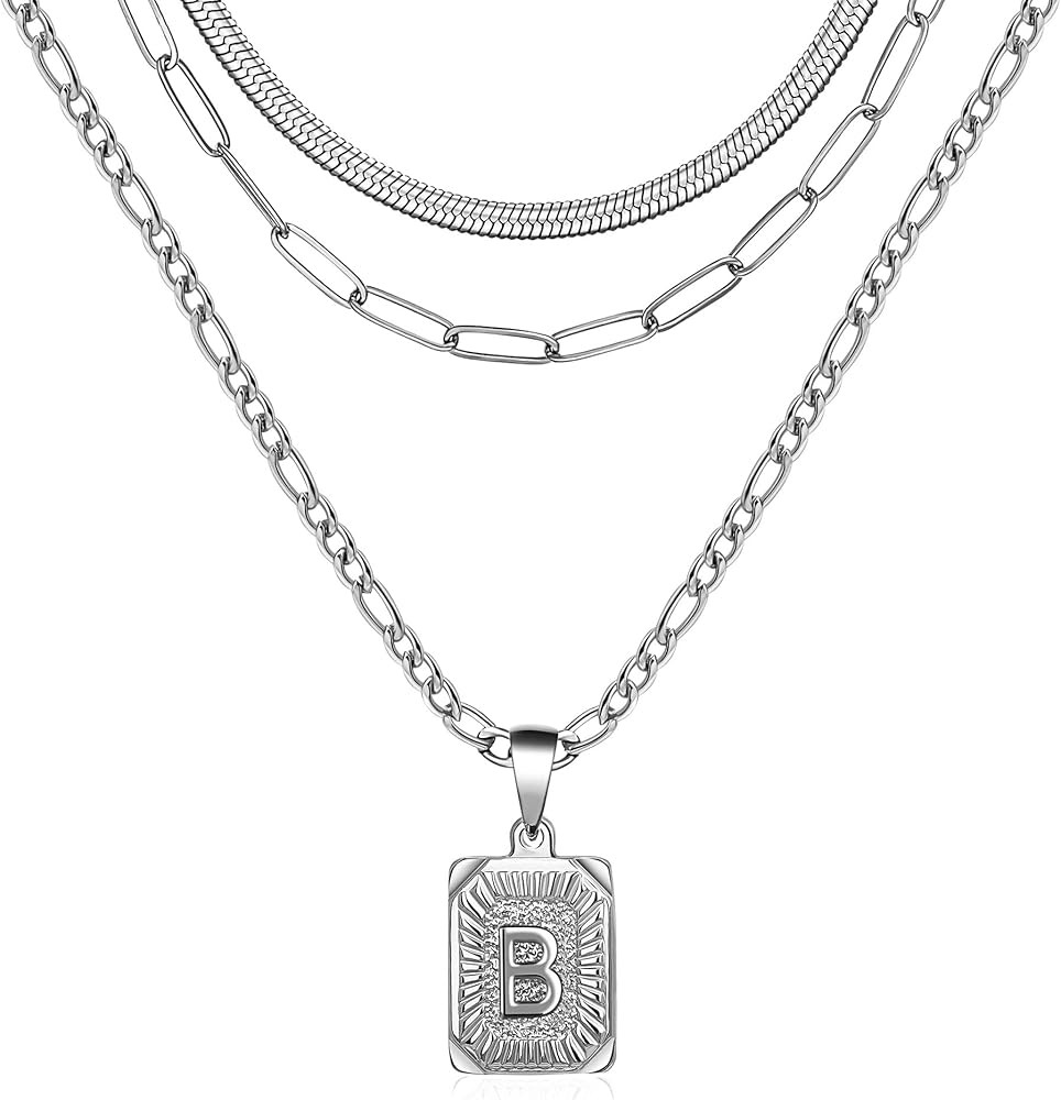 Necklace for Women Layered Gold Necklace for for Teen Girls Birthday Gifts for Best Friends Initi... | Amazon (US)