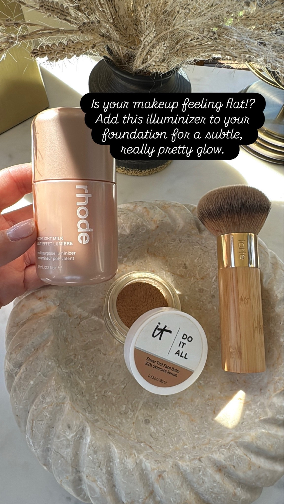 Rhode milk illuminizer - shade 02
Do it all balm - 305, medium neutral

#LTKmomlife #LTKgrwm #LTKBeauty