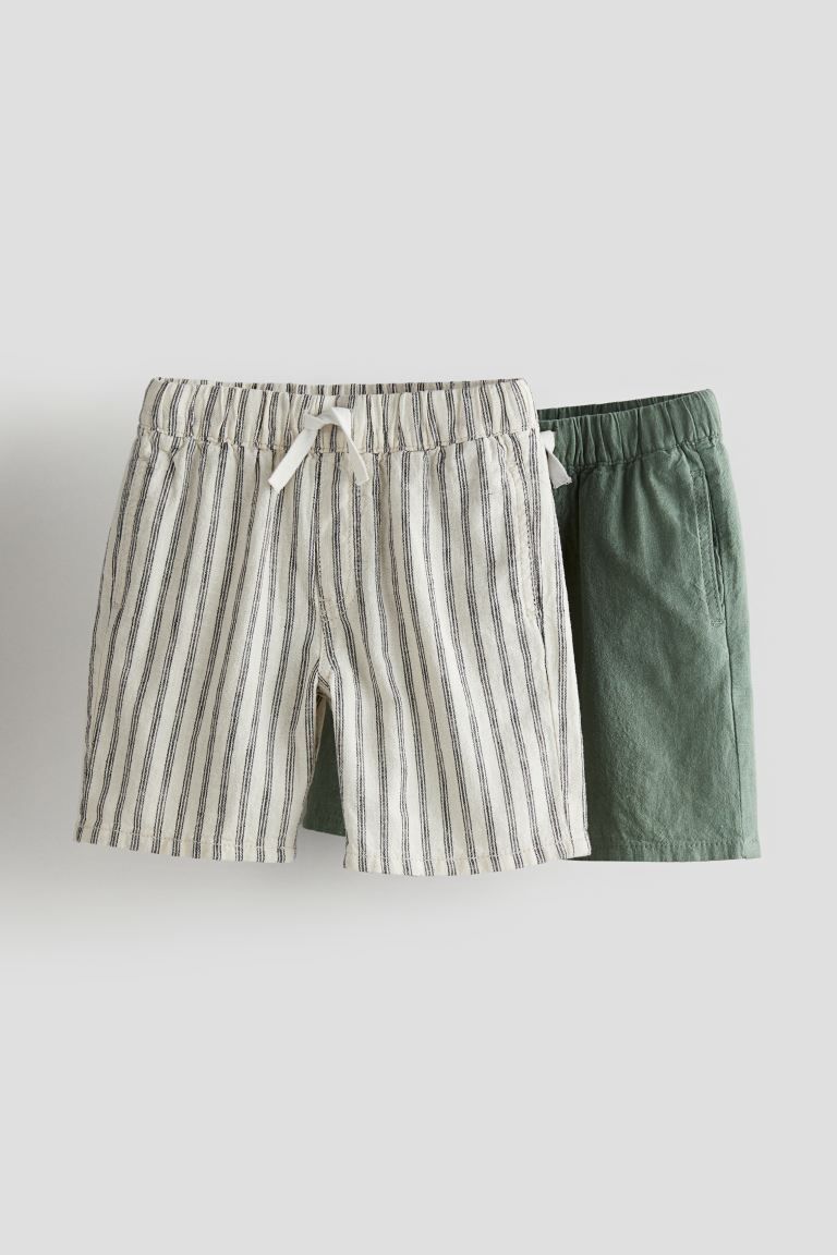 2-pack Linen-blend Shorts | H&M (US + CA)