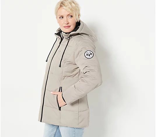 Arctic Expedition Horizontal Quilted Down Coat | QVC