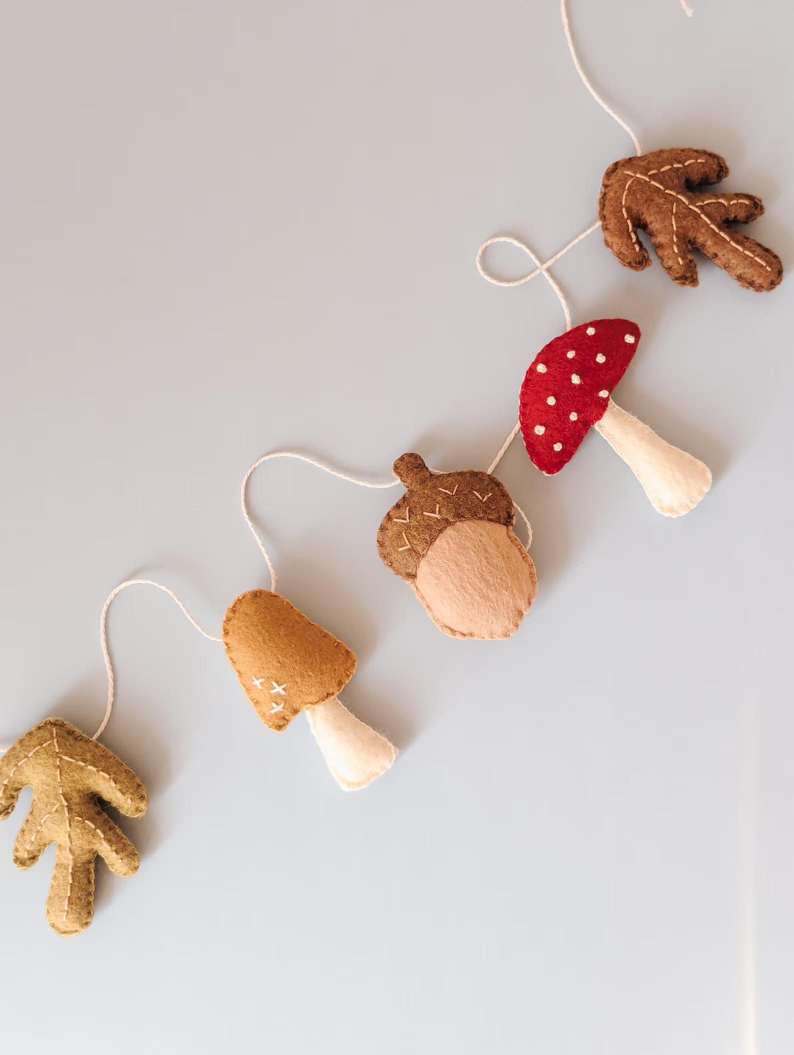 Fall Garland Woodland nursery Decor Autumn Decor Kid's Shelf Decor Book Nook Mantle Decor Felt Bu... | Etsy (US)