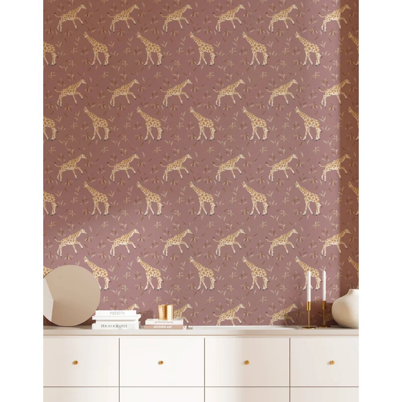Gentle Giraffe Wallpaper | Wayfair North America