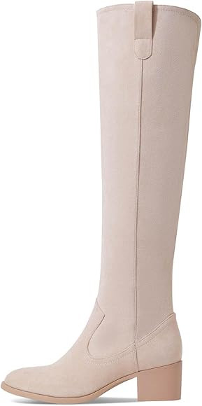 Shoe'N Tale Women's Over The Knee Thigh High Chunky Heel Pointed Toe Faux Suede Side Zipper Fall ... | Amazon (US)