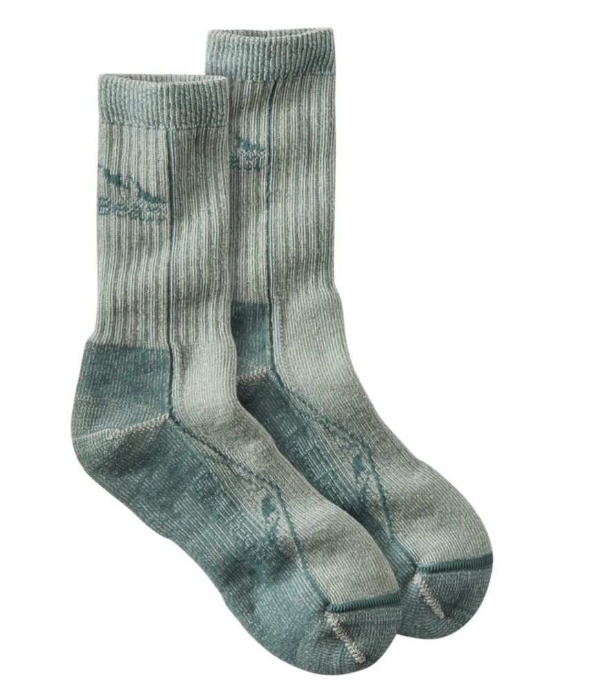 Adults' Cresta Wool Midweight Hiking Socks, Crew Light Everglade Small, Wool Blend/Nylon L.L.Bean | L.L. Bean