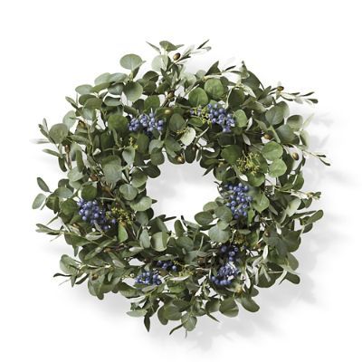 Eucalyptus and Blueberry Wreath | Frontgate | Frontgate