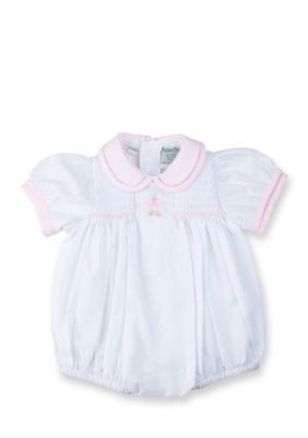 Feltman Brothers Kids Bow Smocked Bubble Romper | Belk