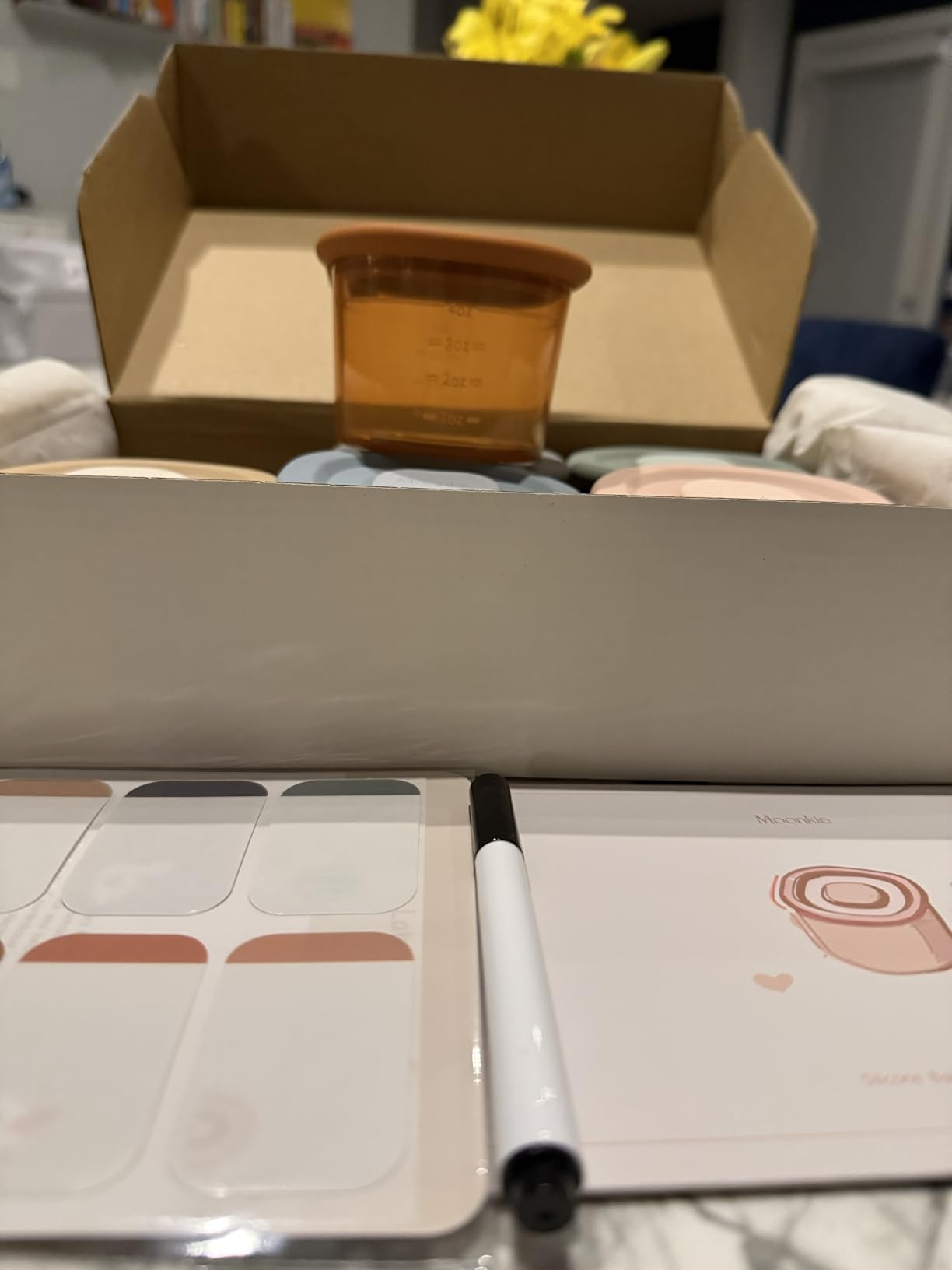 Moonkie Silicone Baby Food Containers | 4 oz Baby Food Storage Jars with Airtight Lids | Reusable... | Amazon (US)