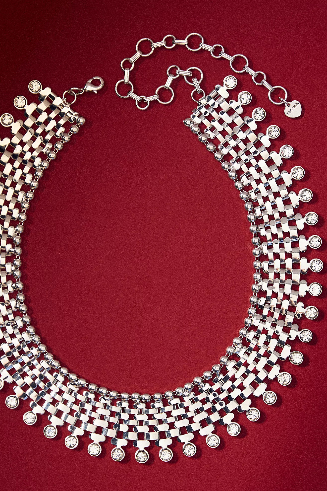 Crystal Woven Track Necklace | Anthropologie (US)