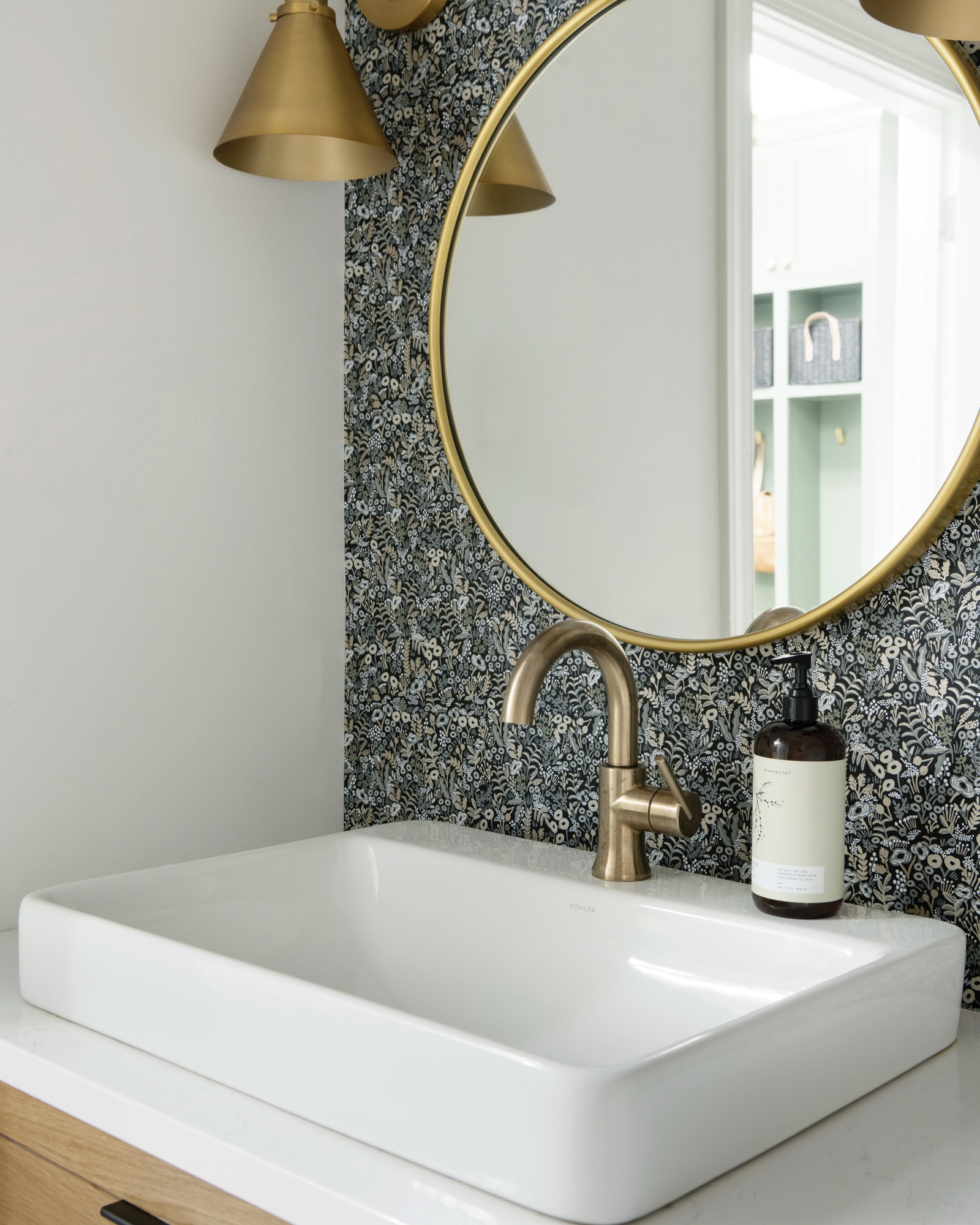 Mini print floral wallpaper - forever fave in a couple different spaces we’ve done at c2s! #Wallpaper #LTKHome 