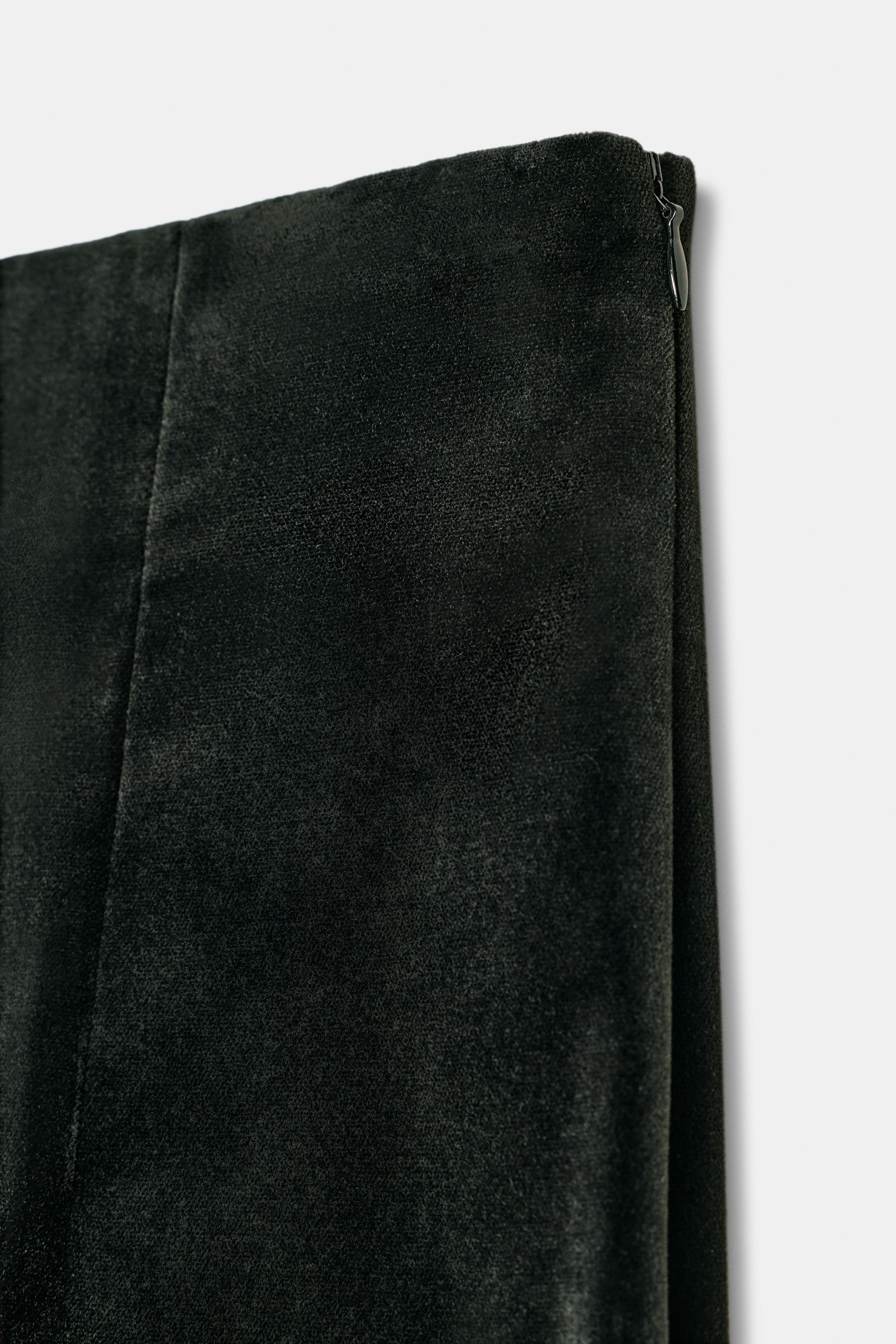 ZW COLLECTION VELVET STRAIGHT LEG PANTS | Zara US