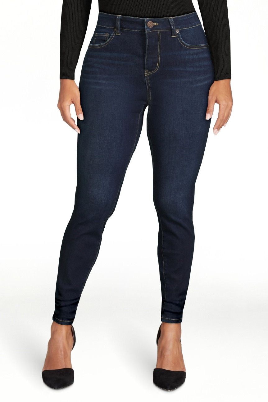 Time and Tru Women's High Rise Skinny Jeans, 27", 29” Inseams, Sizes 2-22 | Walmart (US)
