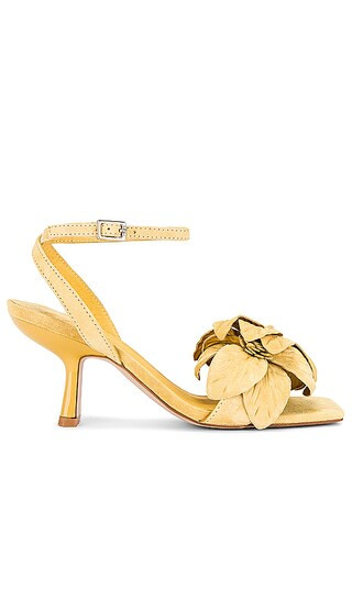Honolulu Heel in Yellow Suede | Revolve Clothing (Global)