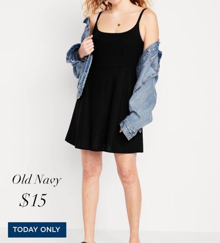 Old Navy daily deal!!
$15!
Lots of color options.

Fit & Flare Cami Mini Dress

#LTKsalealert #LTKfindsunder50