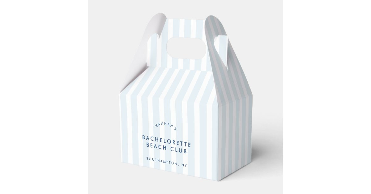 Retro Modern Vintage Blue Bachelorette Favor Boxes | Zazzle | Zazzle