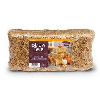 8 in. x 9 in. x 20 in. Decorative Straw Bale | The Home Depot