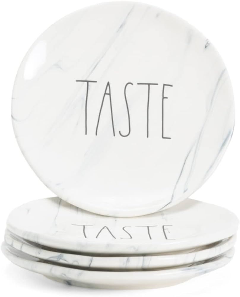 Rae Dunn Appetizer/Dessert/Salad Plates "Taste", 4-Pack | 8" Diameter | Amazon (US)