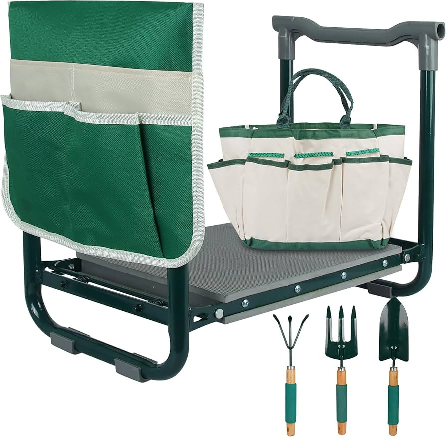 Wodesid Garden Kneeler Seat Foldable Garden Stools Heavy Duty Gardening Bench for Kneeling and Si... | Amazon (US)