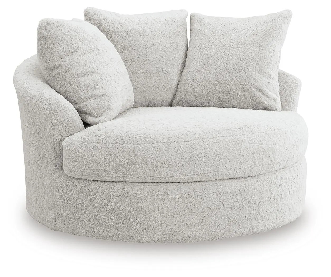 Snodoodle Oversized Swivel Accent Chair, Arctic | Ashley